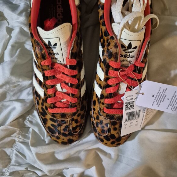 Adidas Samba OG "Core Black/Preloved Red/Cream White" sneakers - Brand New - Picture 2 of 5